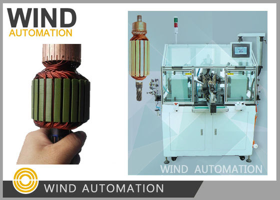 Cina Armature Winder Rotor Winding Machine due volanti con commutatore a fessura PMDC fornitore