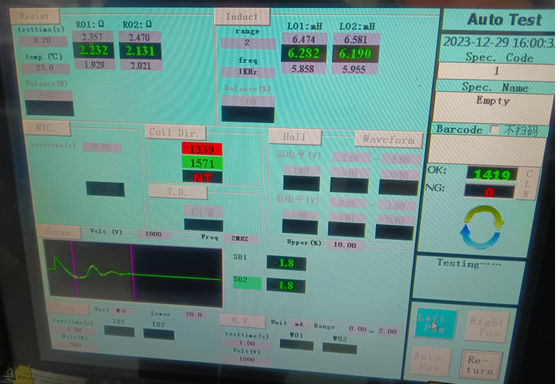Macchina per la prova dello statore del motore a corrente continua con impianto pneumatico fornitore